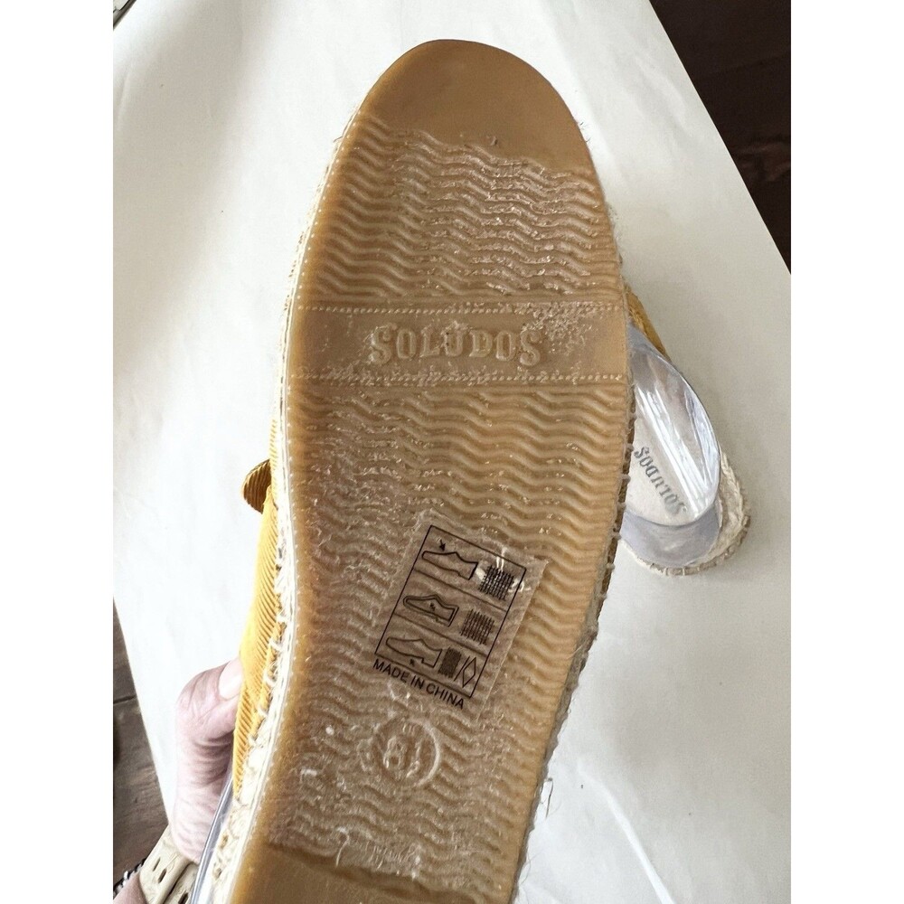 Yellow Knotted Slip-On Espadrille Mules - Picture 5 of 5